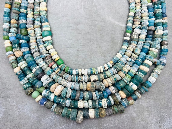 ビース ネックレス 西アフリカ ニラビーズ マリビーズ