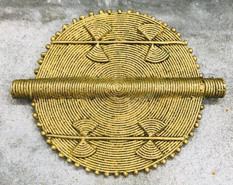 Große Bronze Baule Perle, Afrikanische Baule Perlen aus Messing, runde Baule Bronzeperlen, Afrikanische Bronzeperlen, Bronze Afrikanische Perlen, gegossene Bronzeperle