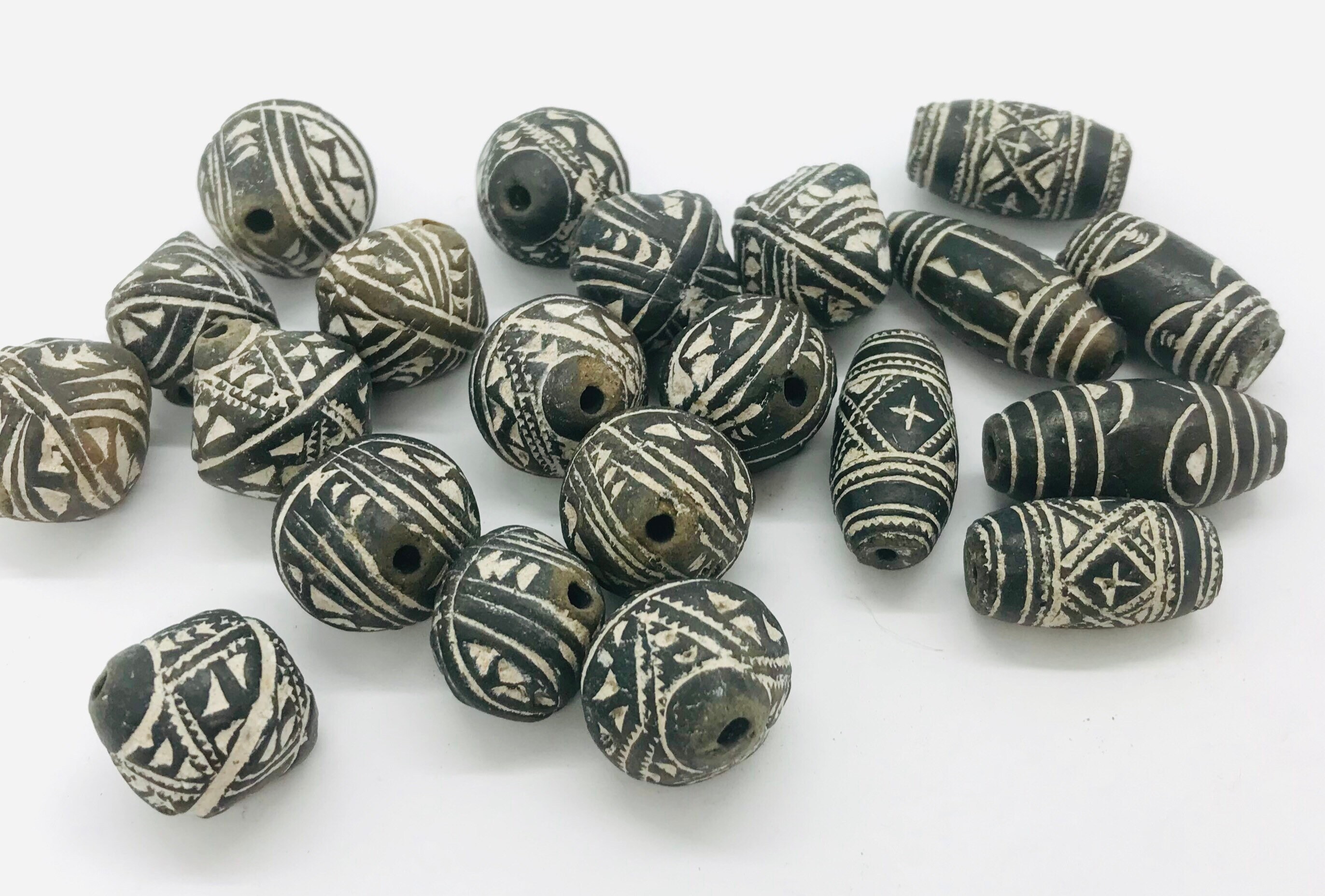 Large African clay beads handmade terracotta beads from Mali Etsy