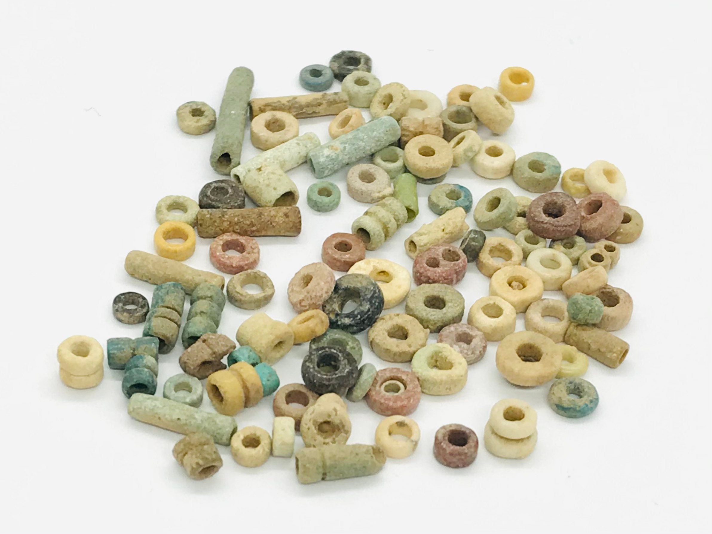 Ancient Egyptian Faience Mummy Beads - 3000-4000 Year Old