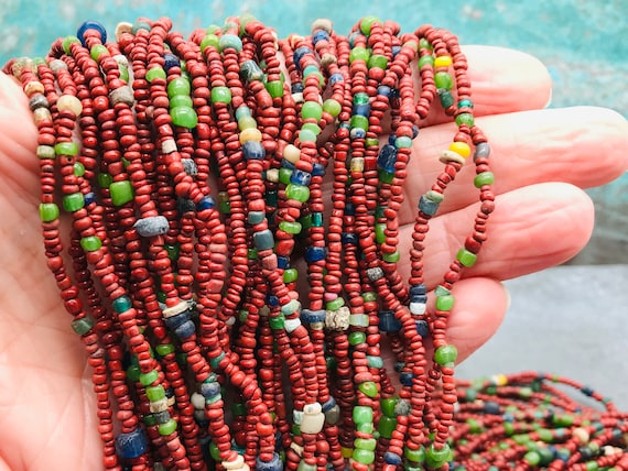 Ancient Beads Necklace With Excavated Beads Strand With Ancient Nila Beads Old Djenne Beads Old African Glass Beads Old Seed Beads N038 Etsy
