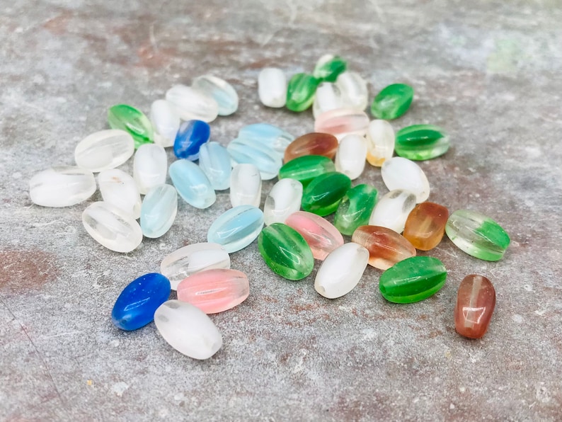 Mix di perle veneziane da 20 gr, perle in vetro di Murano vintage, perle distanziatrici di colori misti, piccole perle di vetro per bracciali e gioielli, C55 immagine 2