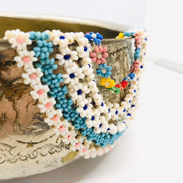 Seed Bead Flower Etsy