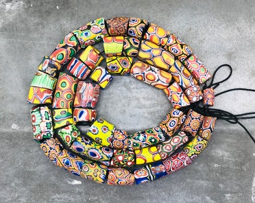 Haïti - Collier Ethnique - Perles Vénitiennes - Verre De Murano Omg D%c3%a9tail