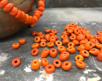 Perle veneziane da 20 gr da 8 mm, perle in vetro di Murano vintage, perle distanziatrici in corallo, perle a forma libera da 8 mm, perle distanziatrici in vetro per bracciali, C04