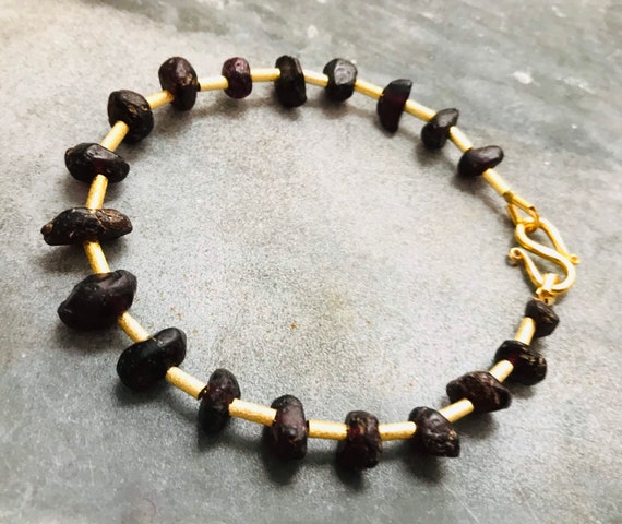 Ancient bracelet with ancient garnet beads, bracl… - image 5