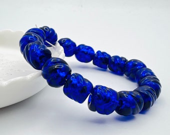 10 Murano silver foil beads, Murano glass beads, Venetian beads, vintage foil beads, lamp work beads, handmade beads, festive beads silver