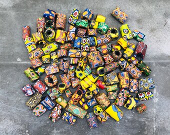 ま*も様 ヴェネチアンビーズミックスネックレス　アフリカ　ミルフィオリ　アンティ ベネチアンガラス】ミルフィネックレス(BLUE): 『欧州航路』