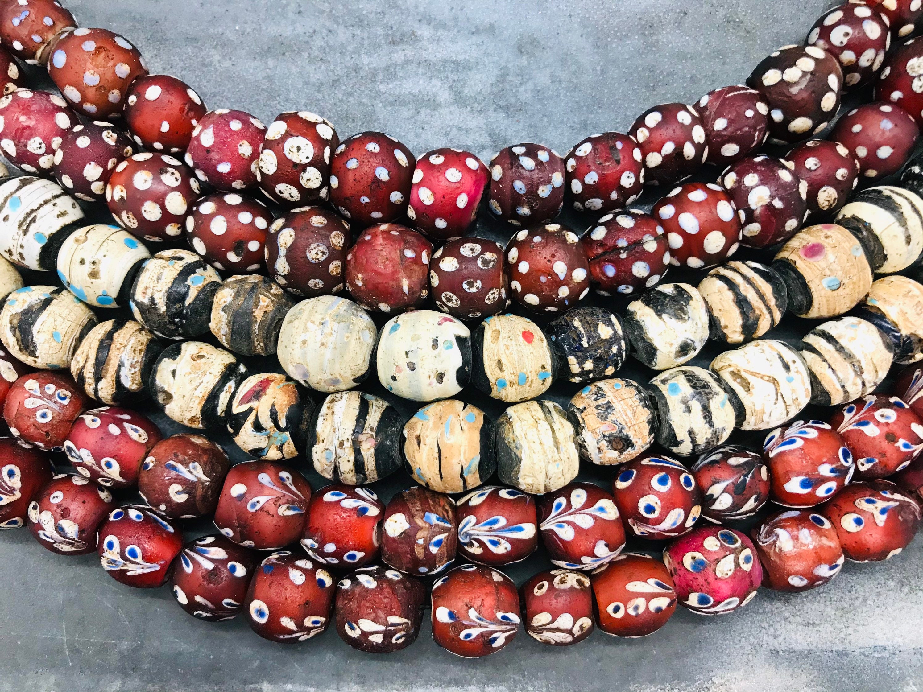 2 Old Venetian Trade Beads, Late 1800's, Old African Trade 2 Old Venetian Trade Beads, Late 1800's, Old African Trade
