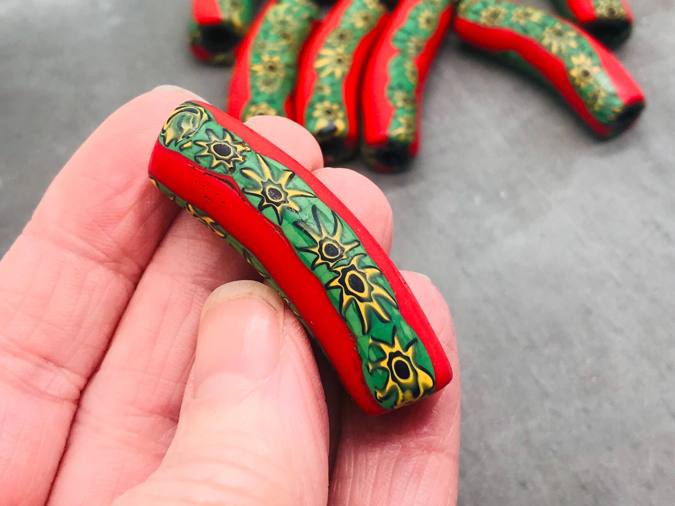 Large Elbow Bead Late 1800's African Trade Bead Etsy Canada