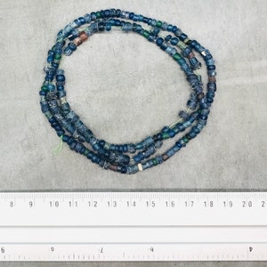 Ancient beads necklace with excavated beads, strand with ancient Nila beads, old Djenne beads, old African glass beads, old seed beads, N033 image 4