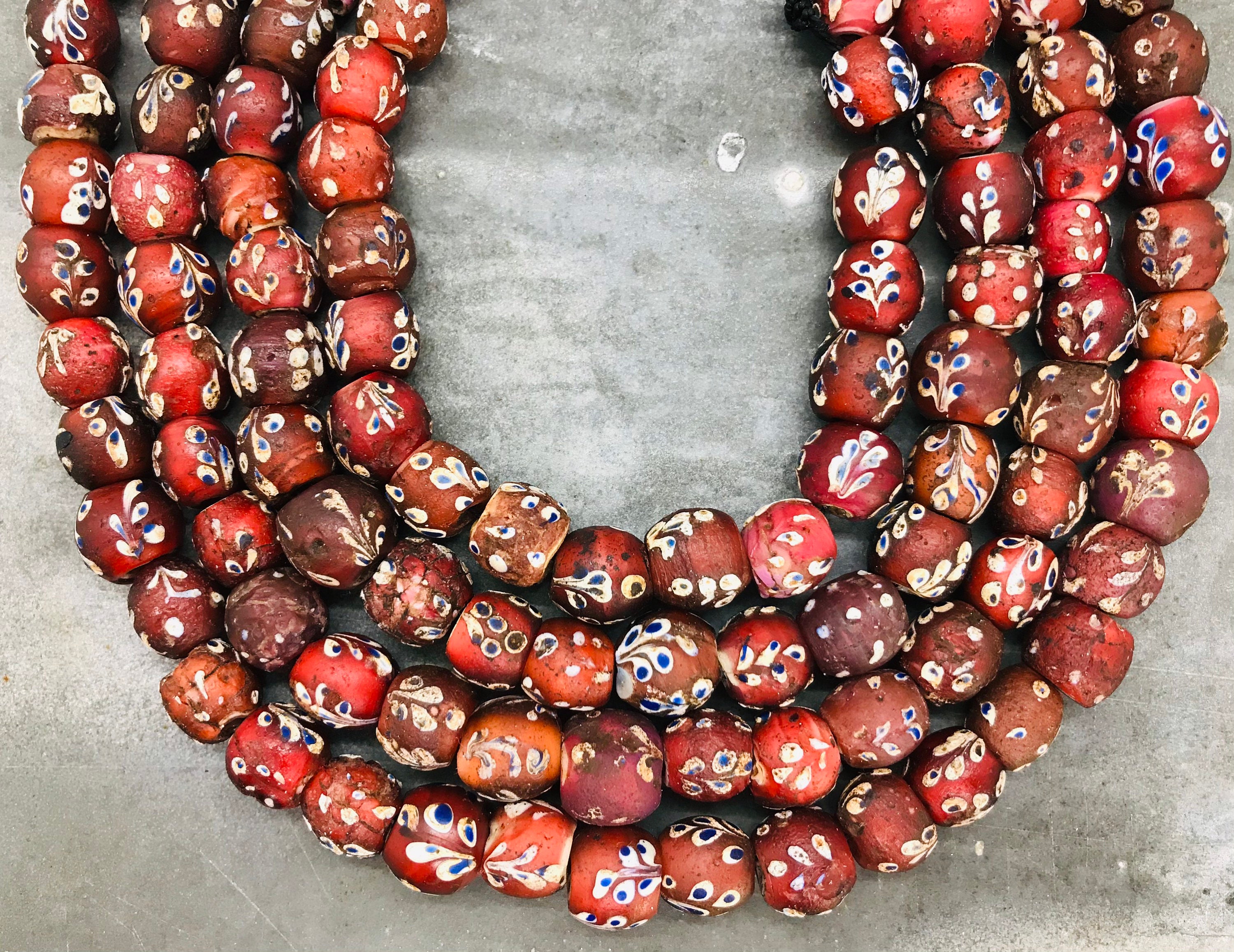 2 Old Venetian Trade Beads, Late 1800's, Old African Trade