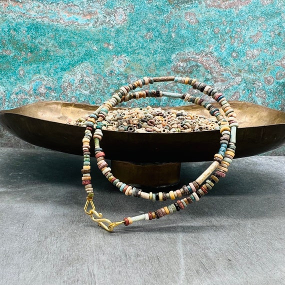 Ancient Egyptian necklace with ancient mummy bead… - image 9