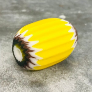 Rare large old chevron bead, 6-layer chevron bead, rare Venetian chevron, old chevron bead, large yellow chevron bead, trade bead Venetian
