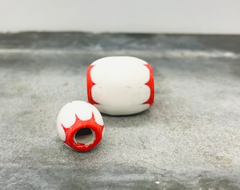 Seltene Chevron-Perle von Castantini Company, 2-lagige Rosetta-Perle, Vintage-Perle aus Muranoglas aus einem alten Lagerbestand, Sammlerstück, venezianische Perle