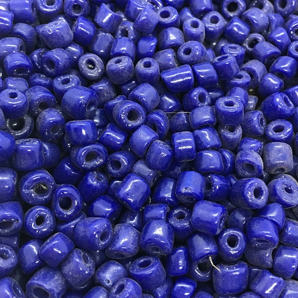 20 gr Perles de Venise 8 mm, perles vintage en verre de Murano, intercalaires bleues, perles de poney 8 mm, intercalaires en verre pour bracelets et bijoux, C08