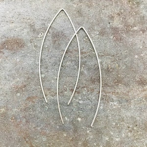 3 pairs large silver earwire, 925 silver earring for jewelry making, V shape earring hooks, earwire earrings in sterling silver without eye