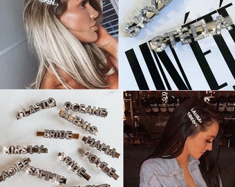 Rhinestone Hair Clip Etsy