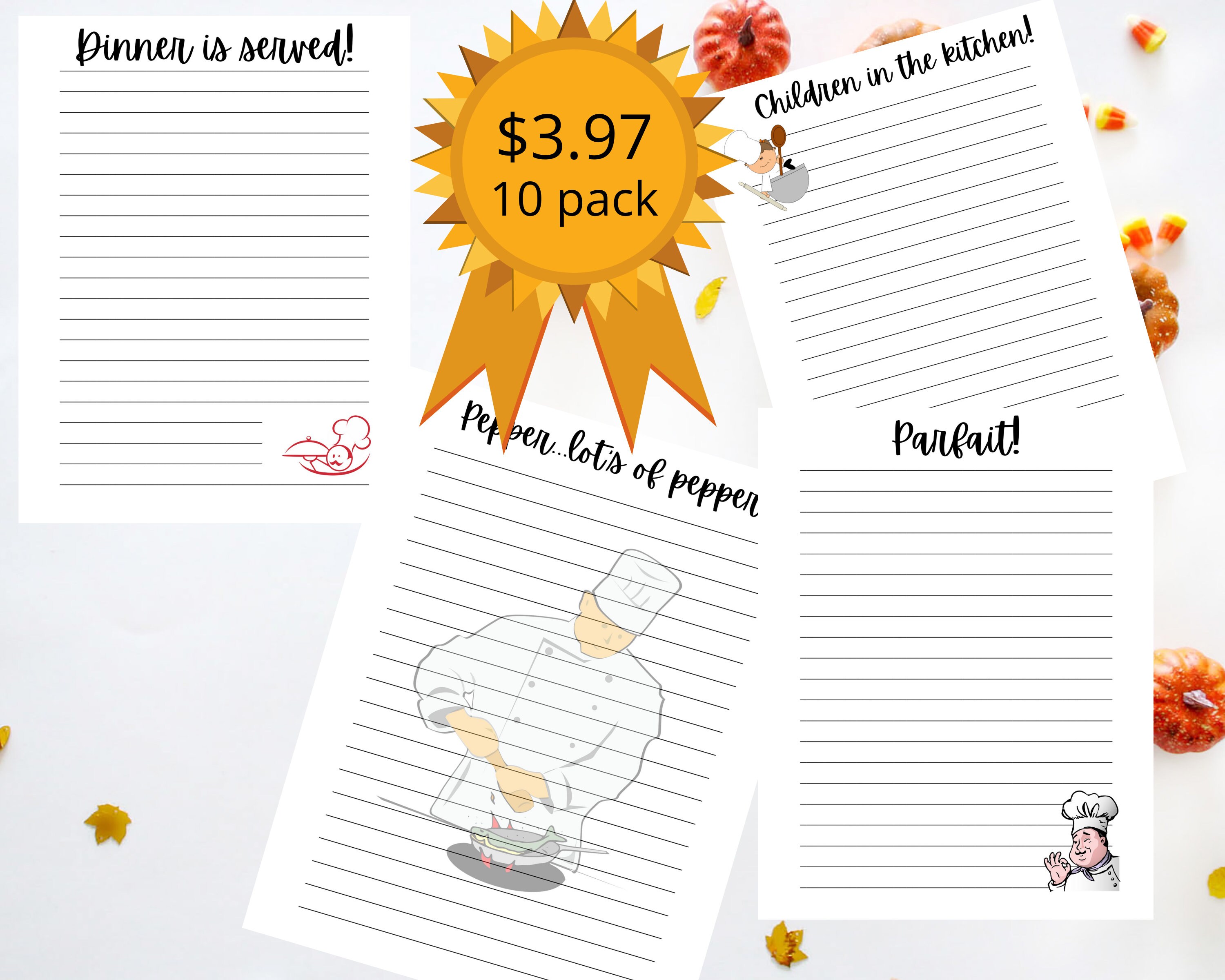 Let's Cook Journal Pages Recording Cooking Flops and - Etsy UK