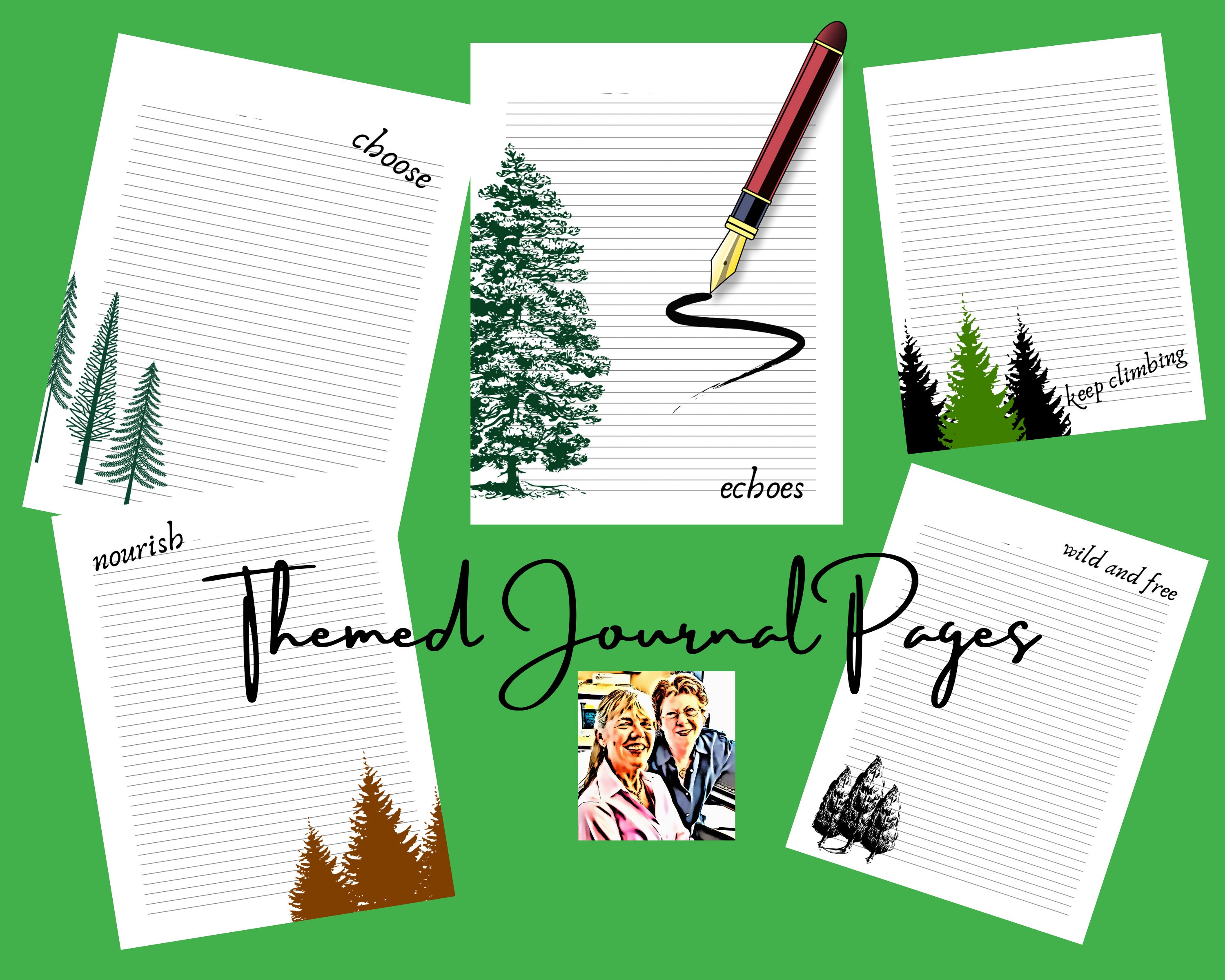 Under the Trees Lined Journal Pages Printable Download Etsy UK