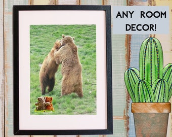 Grizzlies and Teddys Print -  Instant Downoad Printable Art