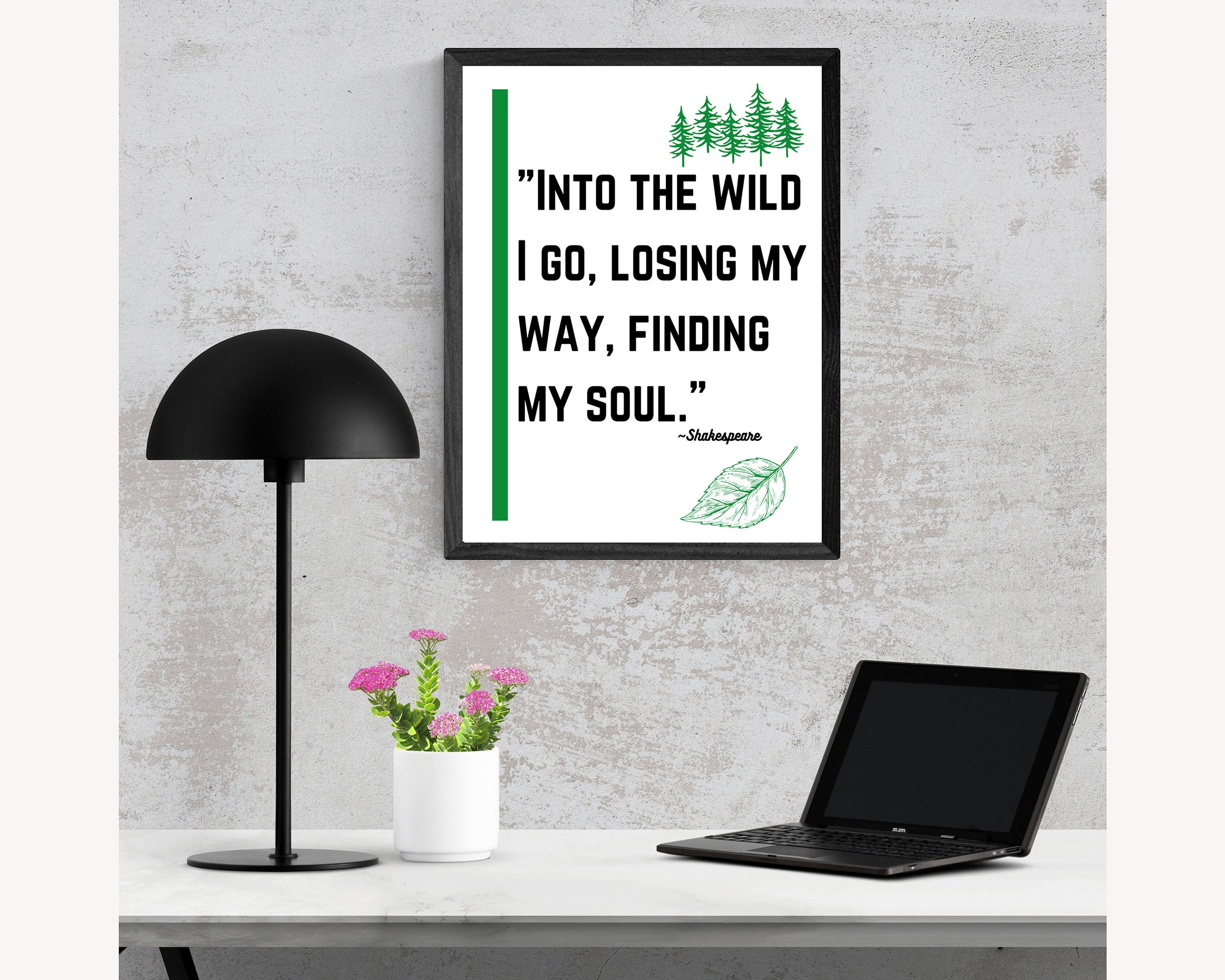 Into the Wild Wall Art Quote Printable Wall Art Home Print - Etsy