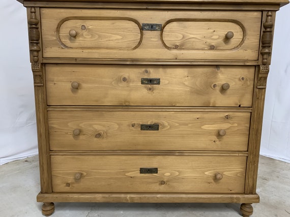 European Pine Chest Of Drawers Etsy