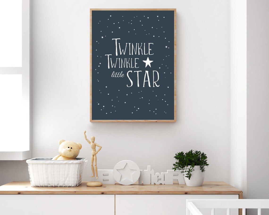 Space Nursery Print Space Themed Nursery Decor for Baby Boy - Etsy