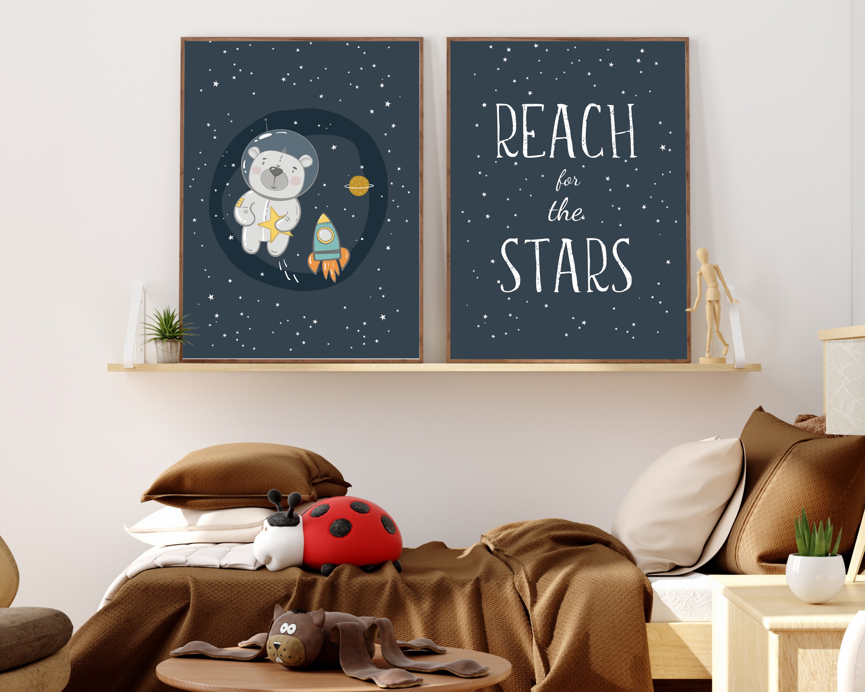 Space nursery wall art. Space themed nursery. Space nursery Etsy