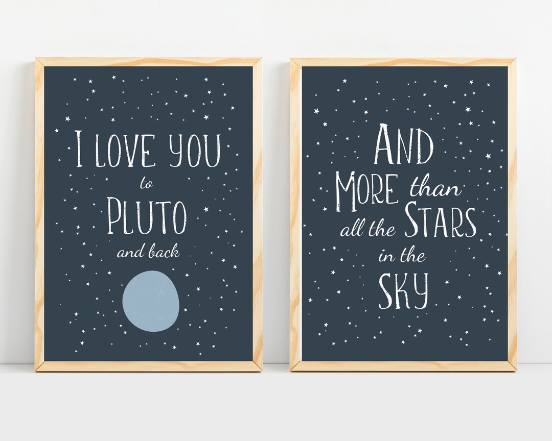 Space Themed Nursery Prints, Outer Space Wall Art for Baby Boy Room ...