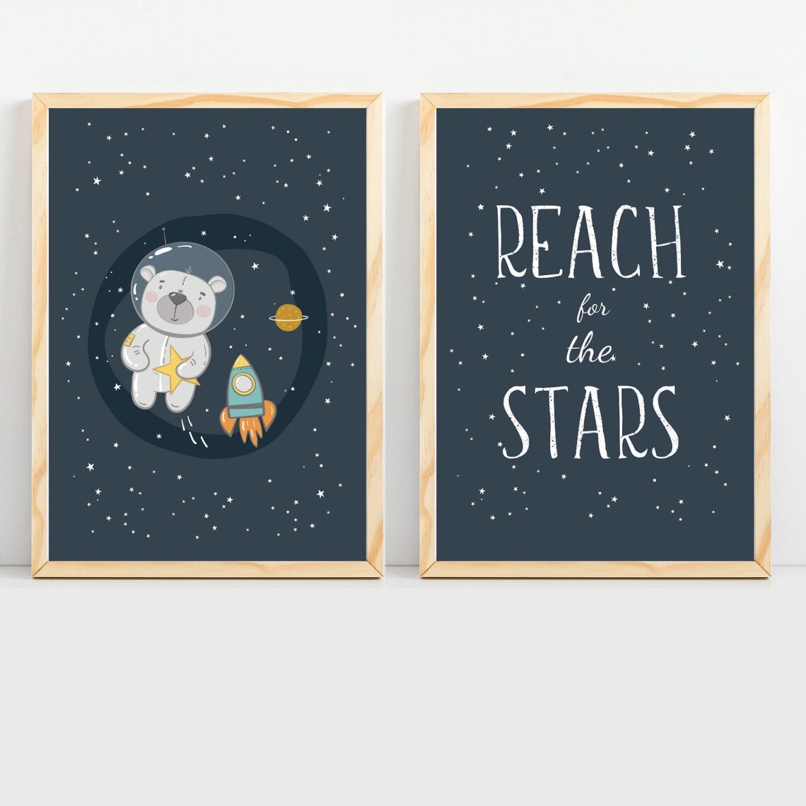 Space Nursery Wall Art. Space Themed Nursery. Space Nursery Etsy
