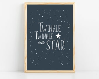 Space nursery print Space themed nursery decor for baby boy Outer space decor Kids wall art Lullaby nursery wall art and prints Playroom art