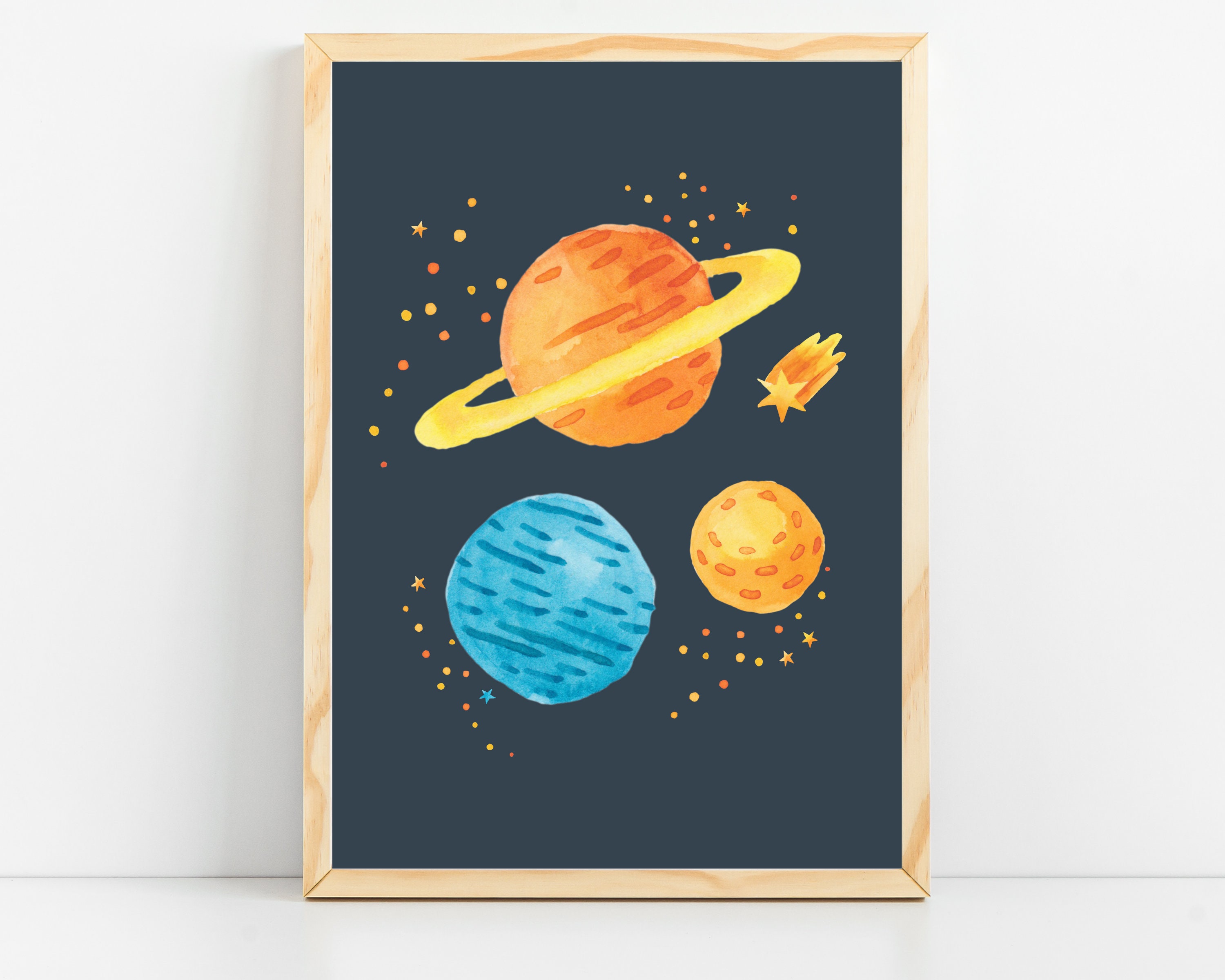 Outer Space Nursery Prints: Galaxy Themed Baby Boy Room Decor, Wall Art ...