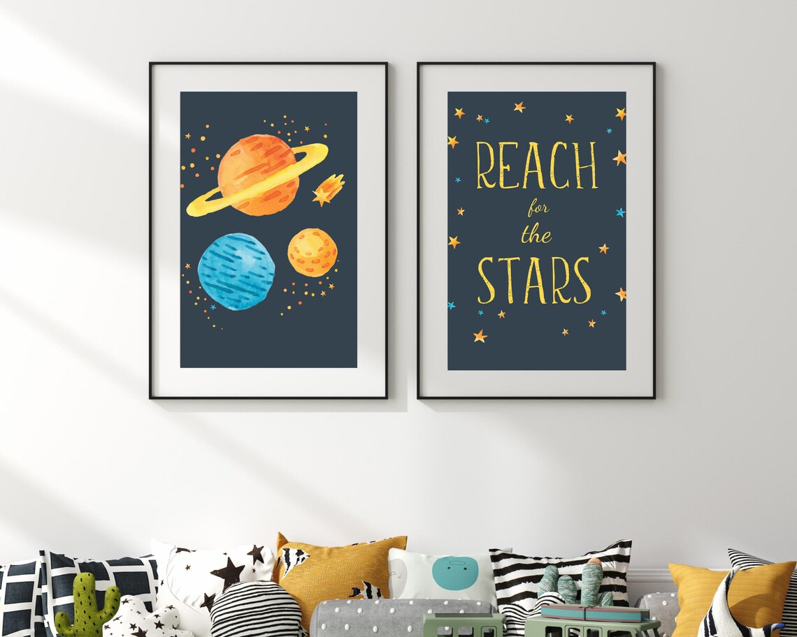 Space Themed Nursery Prints Outer Space Nursery Decor Nursery | Etsy