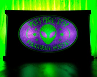 Alien ROXBOX Night Light - UFO Light - Alien Sign - Extraterrestrial Life - Alien LED Sign - Space Lamp