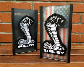Shelby Cobra Light - Mustang Shelby - Shelby Snake Night Light - Shelby Cobra LED Sign - Shelby Cobra Wall Decor - Mancave - Room Decor
