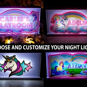 Unicorn Light - Unicorn Room Decor - Unicorn Night Light - Unicorn Lamp - Girls Room Decor - Unicorn Gifts - Personalized Night Light