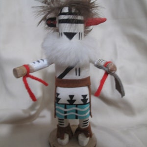 Vintage Late 70&#39;s Zuni Rain Priest Kachina by carver C.T. - 6&quot; Super Condition!