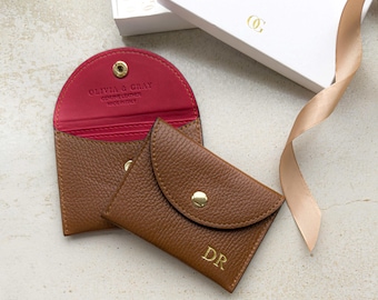 Tarjetero de piel personalizado / Monedero personalizado / Monedero pequeño personalizado