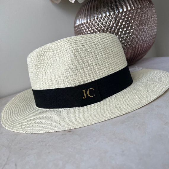 Personalised Panama Straw Hat: Foldable Beach Fedora - Etsy display picture 2