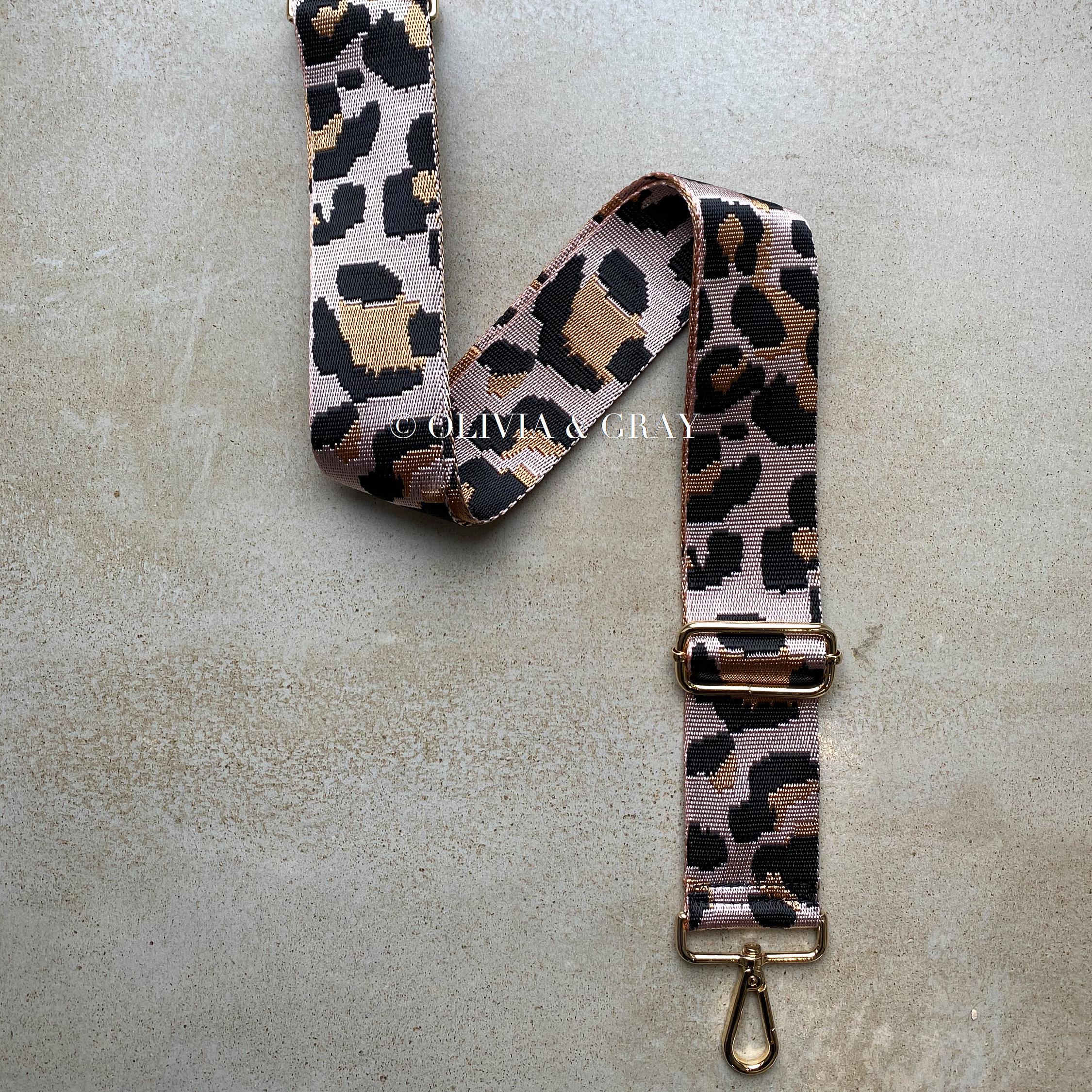 LUKIUP Sangle Sac Bandouliere, Réglable 70-130cm Anse De Sac À Main Bandoulière, Imprimé Léopard Sangle Sac Bandouliere, DIY Bricolage Accessoires Shoulder Bag Bandoulière Pour Femme, Sac à Main