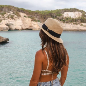 Sombrero Fedora de paja personalizado: Sombrero de playa plegable para el verano imagen 5