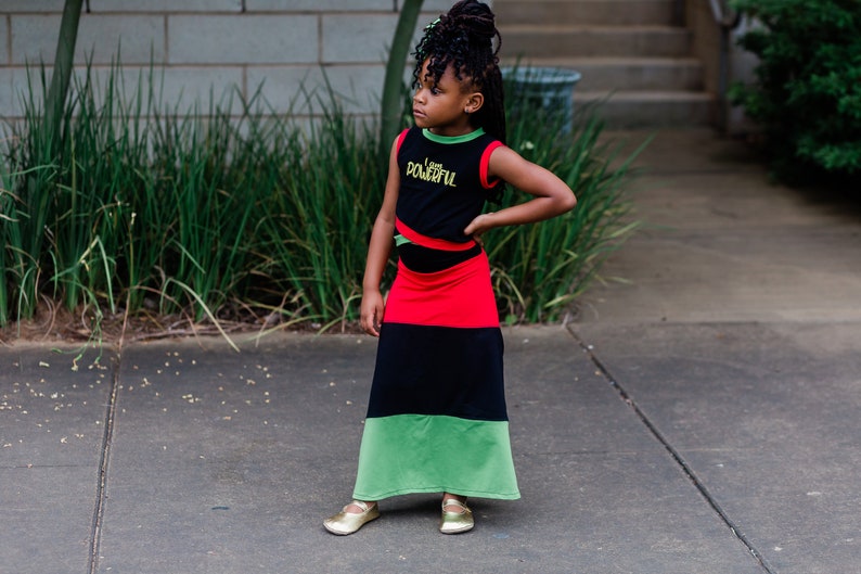 Juneteenth Maxi Skirt Red Black Green Maxi Skirt Etsy