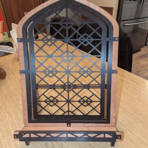 Iron Gate Recipe Holder & Tablet Stand, Rustic Wood Cookbook Stand, Kitchen Decor, Gift Idea, Recipe Book Holder, Tablet Stand, Recipe Stand