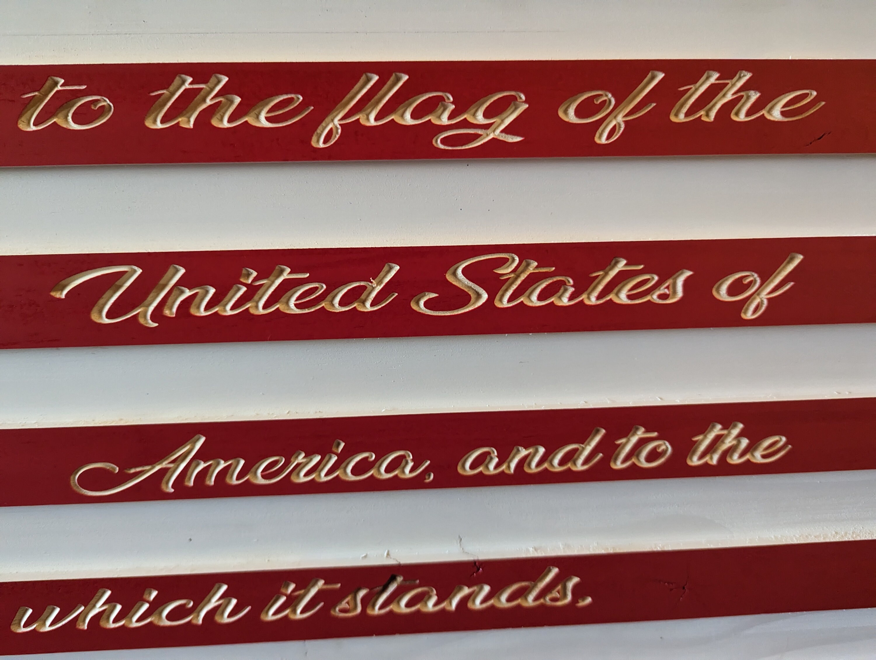 Pledge of Allegiance Wooden American Flag: Patriotic Wall Decor - Etsy