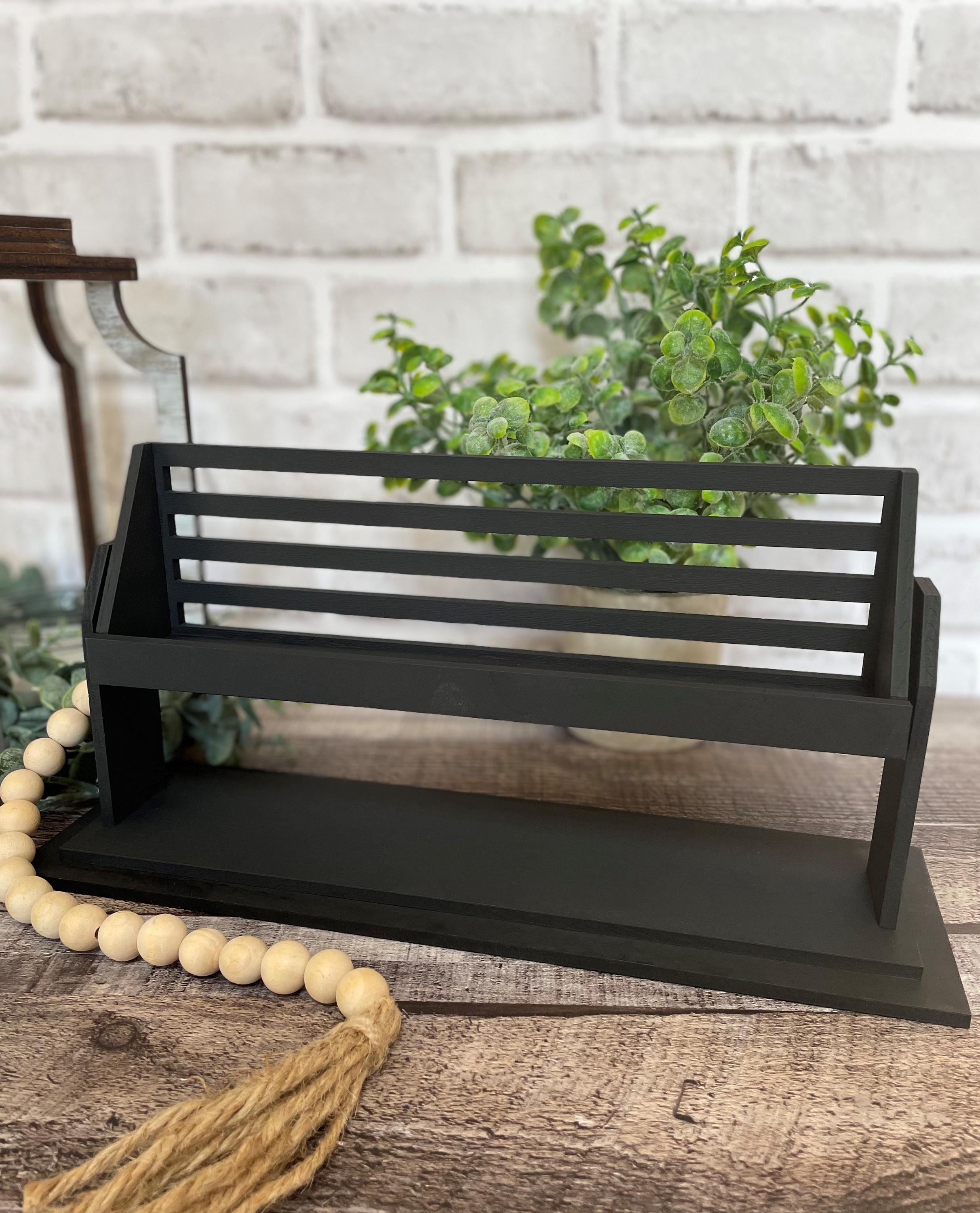 Mini Bench Riser Raised Shelf Sitter Rustic Mini Bench Tiered Tray Riser Wooden Shelf ...
