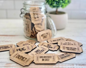 Mothers Day Token Jar Gift Idea Mom Appreciation Ticket Activity Relationship Kindness Family Treat Collection Personalized Treasure Present
