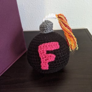 F Bomb Crochet pattern, F Bomb pattern, F Bomb Stress ball pattern, Stress ball pattern, Crochet pattern for F Bomb, &quot;F Bomb&quot; pattern