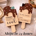 Teacher Gift Card Holder Wooden Appreciation Idea Thank You Present End Year Keepsake Personalized Name Custom Design Classroom School