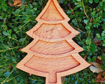 Handcrafted Oak Christmas Tray | Holiday Charcuterie Board | Hostess Gift